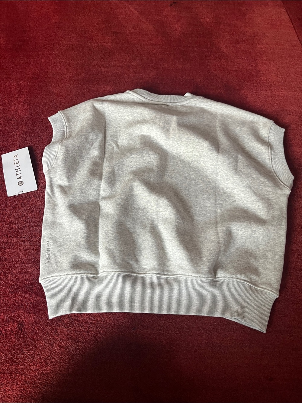 Athleta Heather Gray Heavyweight Terry Dolman Tee - Picture 6 of 9